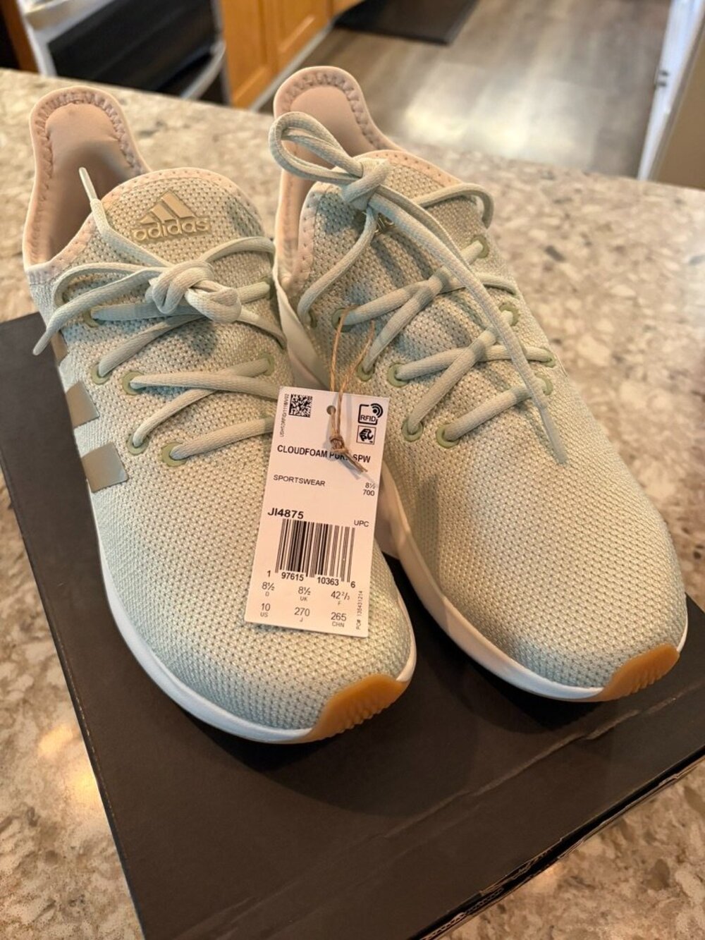 NWT: Adidas Cloudfoam Pure SPW Women's 10 Mint Green Running Shoes JI4875 nW10
